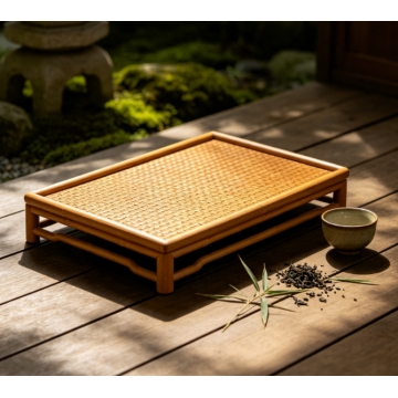 新中式竹编茶盘